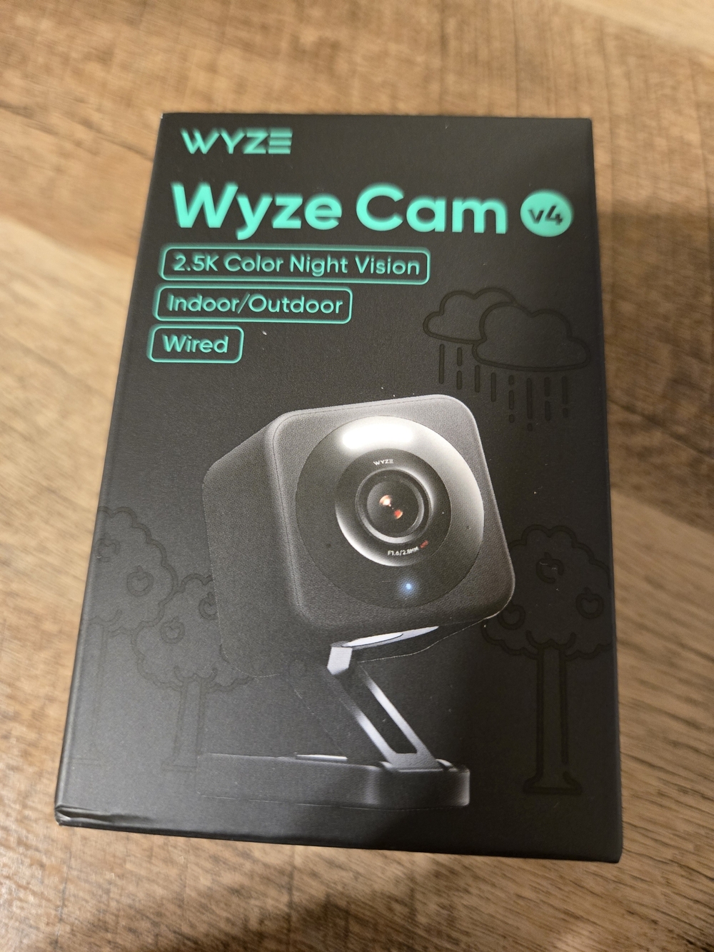 Wyze Cam v4 Indoor/Outdoor Wired Security Camera - Black
